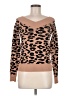 Guess Animal Print Brown Pullover Sweater Size M - photo 1