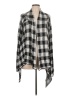 Mudd 100% Rayon Checkered-gingham Gray Cardigan Size L - photo 1