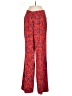 Rachel Roy 100% Silk Print Red Silk Pants Size 0 - photo 1