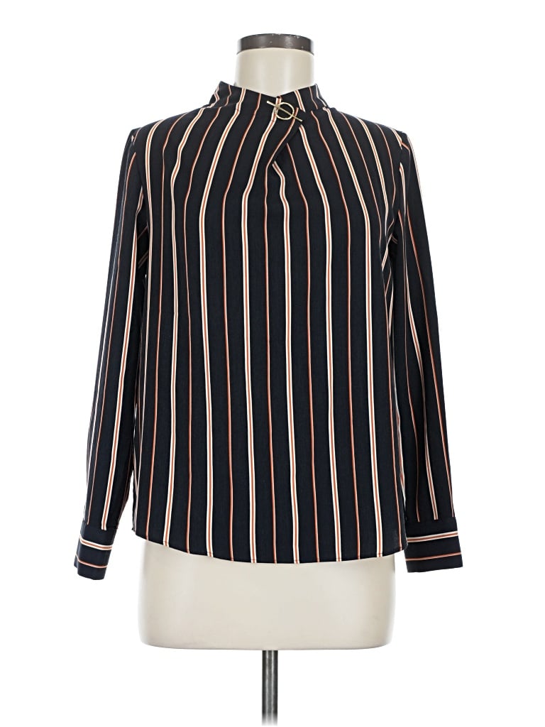 Pre-owned Assorted Brands Long Sleeve Blouse In Black