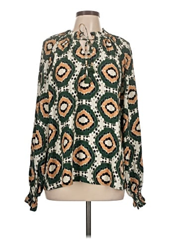 Figue Long Sleeve Silk Top (view 1)