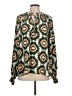 Figue 100% Silk Green Long Sleeve Silk Top Size L - photo 1