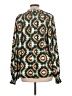 Figue 100% Silk Green Long Sleeve Silk Top Size L - photo 2