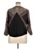 Kachel 100% Silk Brown 3/4 Sleeve Top Size 14 - photo 2