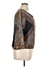 Kachel 100% Silk Brown 3/4 Sleeve Top Size 14 - photo 4