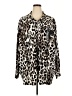 Attitudes by Renee Animal Print Silver Long Sleeve Blouse Size 5X - photo 1