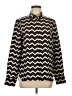 Rag & Bone 100% Polyester Chevron-herringbone Black Long Sleeve Blouse Size M - photo 1