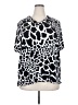 Allison Daley Animal Print Black Short Sleeve Blouse Size 3X - photo 1