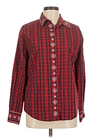 Karen Scott Sport Long Sleeve Button-Down Shirt (view 1)