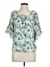 I.N. Studio Teal Short Sleeve Blouse Size L (petite) - photo 1