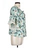 I.N. Studio Teal Short Sleeve Blouse Size L (petite) - photo 4
