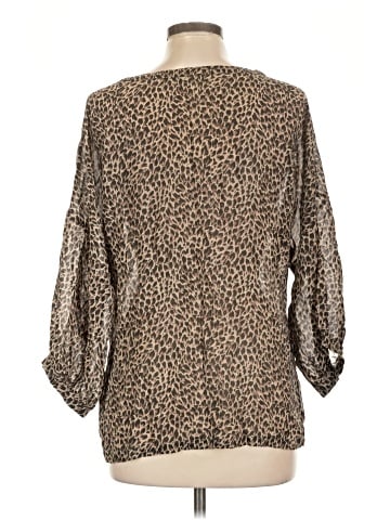 Garnet Hill 3/4 Sleeve Silk Top (view 2)