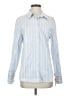 Open Edit 100% Cotton Stripes Blue Long Sleeve Button-Down Shirt Size S - photo 1