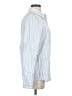 Open Edit 100% Cotton Stripes Blue Long Sleeve Button-Down Shirt Size S - photo 4