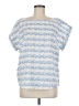 Koch Blue Short Sleeve Blouse Size M - photo 1