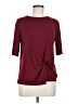 Topshop Burgundy Short Sleeve Top Size 8 - photo 1