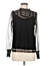 oasis Polka Dots Black Long Sleeve Blouse Size M - photo 1