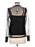 oasis Polka Dots Black Long Sleeve Blouse Size M - photo 2