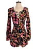 Express Outlet 100% Rayon Floral Black Orange Romper Size 4 - photo 1