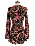Express Outlet 100% Rayon Floral Black Orange Romper Size 4 - photo 2