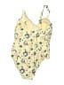 Vero Moda Floral Yellow One Piece Swimsuit Size M - photo 2