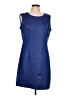 Samuel Dong Solid Blue Cocktail Dress Size L - photo 1