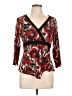 AGB Red 3/4 Sleeve Blouse Size L - photo 1