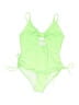Unbranded Solid Green One Piece Swimsuit Size 1X - photo 1