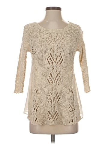Knitted & Knotted Pullover Sweater (view 1)