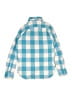 Crewcuts Checkered-gingham Blue Long Sleeve Button-Down Shirt Size 12 - photo 2