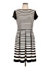Sandra Darren Stripes Gray Casual Dress Size 10 - photo 1