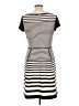Sandra Darren Stripes Gray Casual Dress Size 10 - photo 2