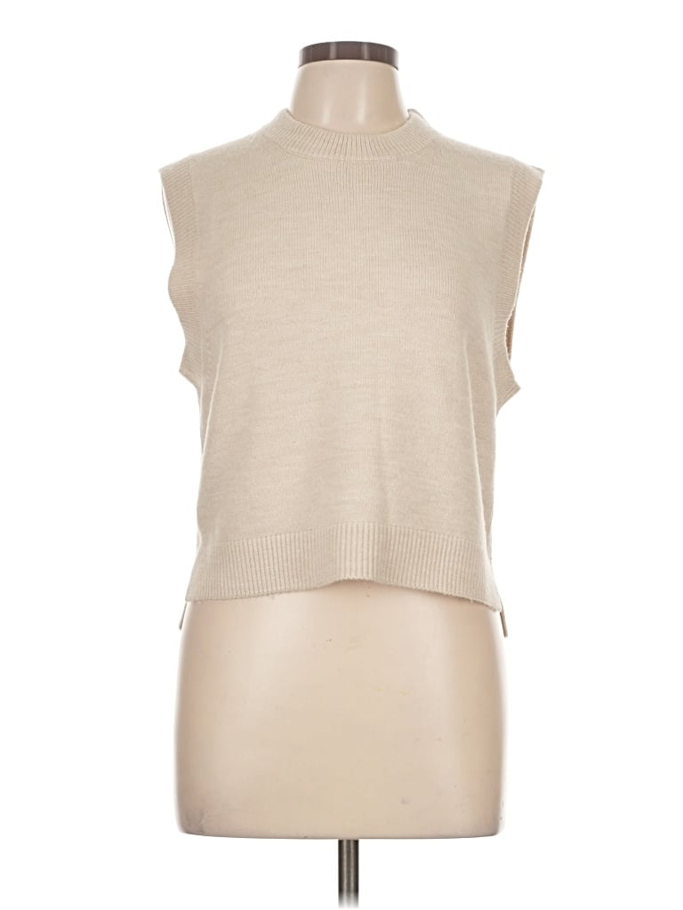 Pre-owned French Connection Sweater Vest In Tan
