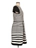 Sandra Darren Stripes Gray Casual Dress Size 10 - photo 4