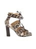 Banana Republic Animal Print Brown Tan Heels Size 8 - photo 1