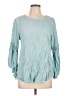 Spense 100% Viscose Teal Long Sleeve Blouse Size L - photo 1