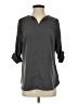 Lands' End 100% Polyester Gray 3/4 Sleeve Blouse Size 4 - photo 1