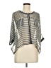 Audrey Ann 100% Polyester Silver 3/4 Sleeve Blouse Size M - photo 1