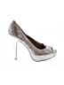 INC International Concepts Metallic Silver Heels Size 10 - photo 1