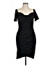 Knitee Solid Black Cocktail Dress Size L - photo 1