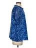 Sugarlips Animal Print Blue Short Sleeve Blouse Size S - photo 4