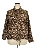Rebecca Minkoff 100% Polyester Animal Print Brown Long Sleeve Blouse Size 2X - photo 1