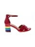 ModCloth Color Block Red Heels Size 6 1/2 - photo 1