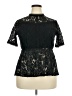 Tobrief Black Short Sleeve Blouse Size 2X - photo 1