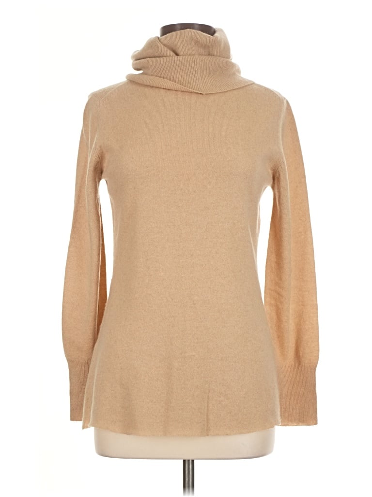 Pre-owned Unbranded Turtleneck Sweater In Tan