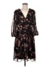 DKNY 100% Polyester Print Black Cocktail Dress Size 8 - photo 1