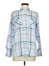 Express Plaid Blue Long Sleeve Button-Down Shirt Size M - photo 1