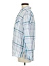 Express Plaid Blue Long Sleeve Button-Down Shirt Size M - photo 5