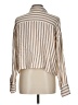 Express 100% Rayon Stripes Tan Long Sleeve Button-Down Shirt Size L - photo 2