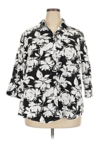 Alia 3/4 Sleeve Button-Down Shirt (view 1)